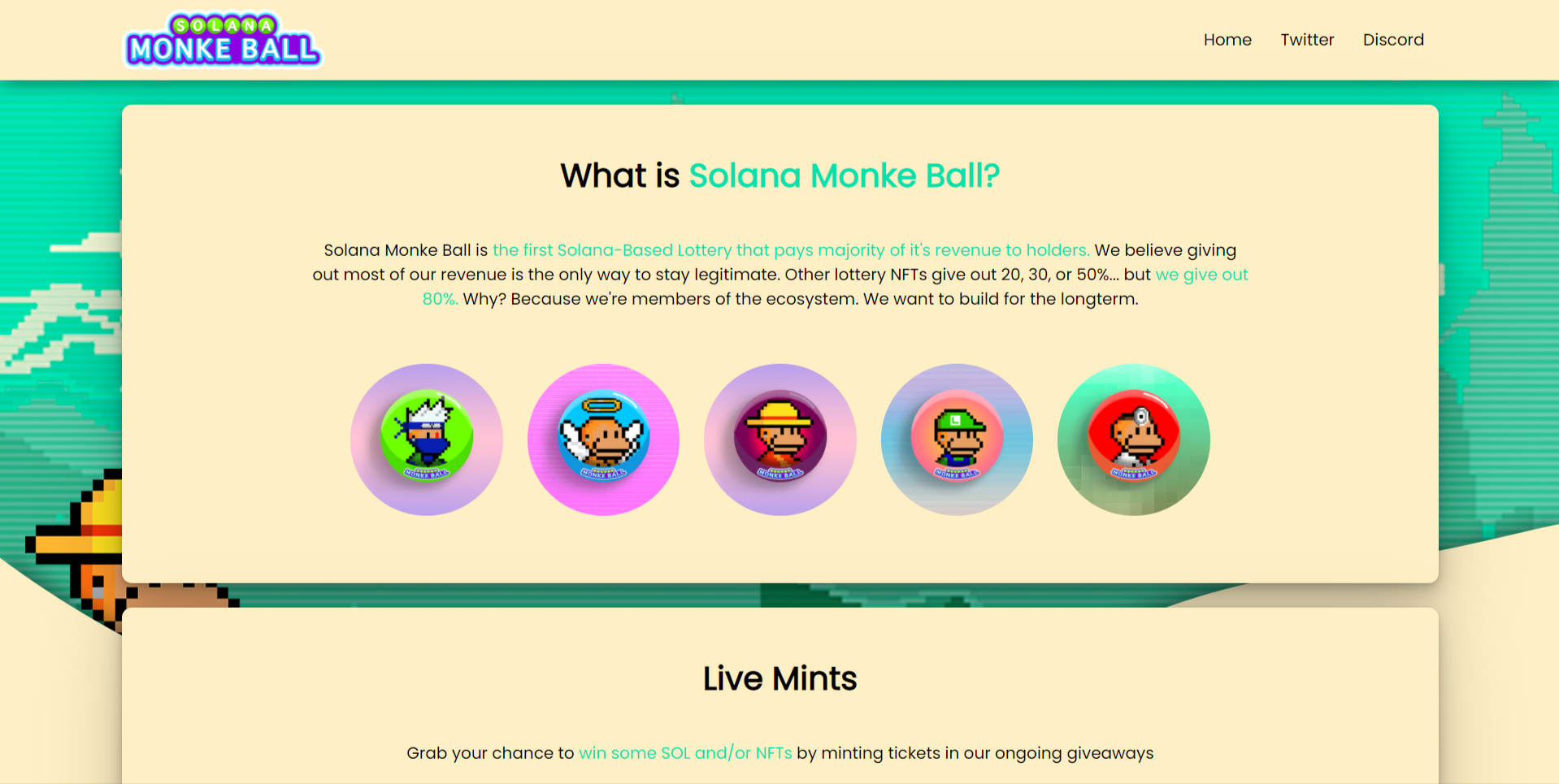 Solana Monke Ball Website
